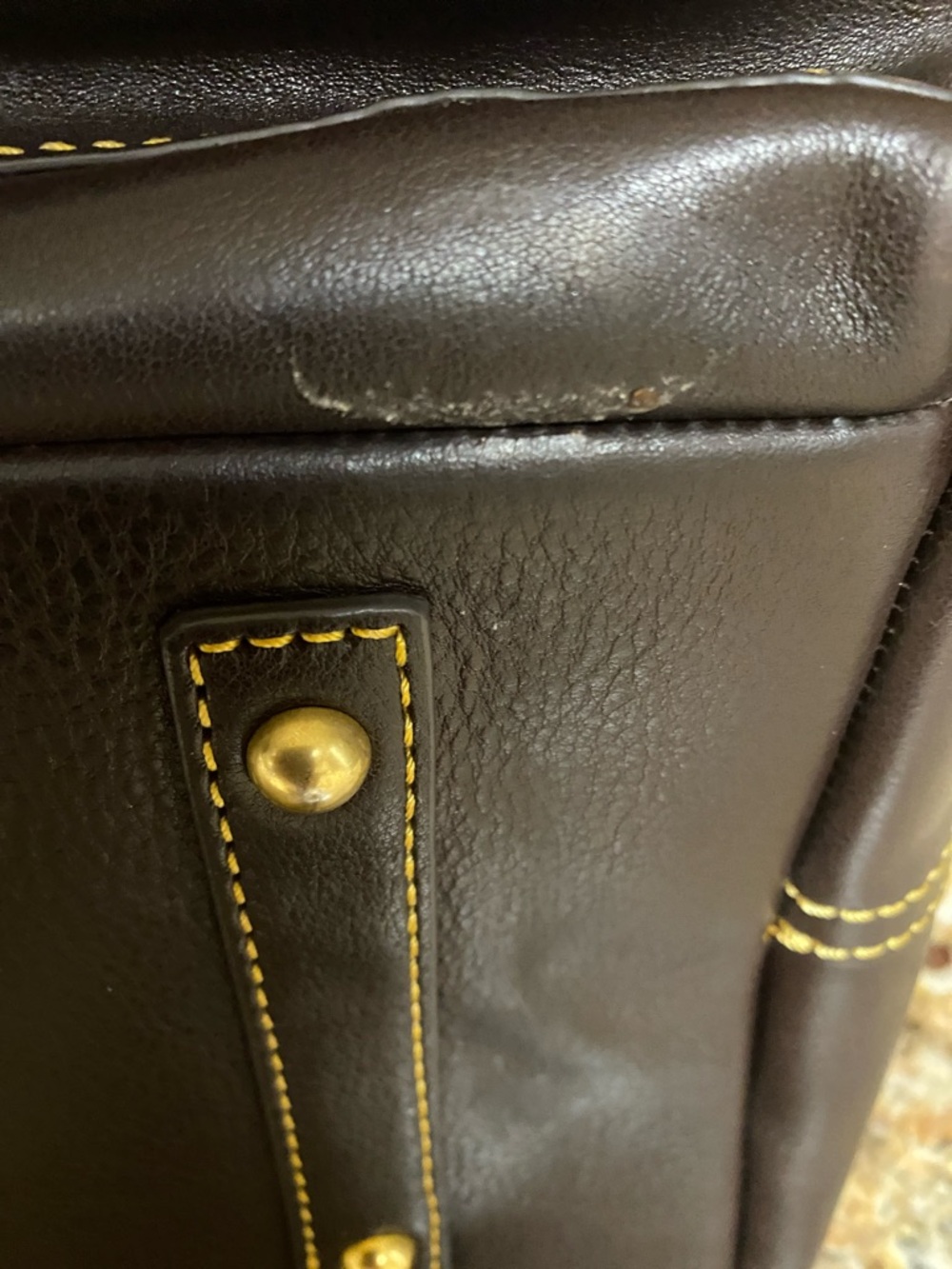 Dooney & Bourke Brown Leather Satchel with Tassel - Picture 5 of 7